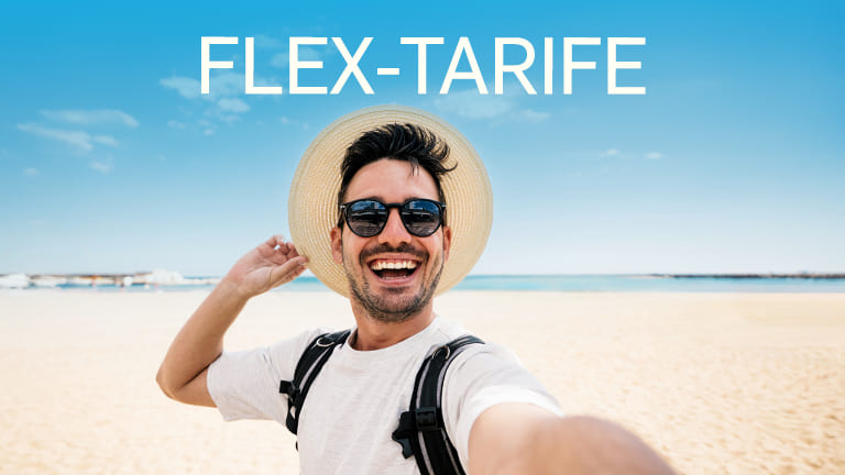 Flex-Tarif: Flexibel Pauschalreise buchen